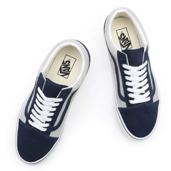 Vans 2tone Suede Old Skool Dress Blues Grey Blue NEW! - Picture 3 of 8
